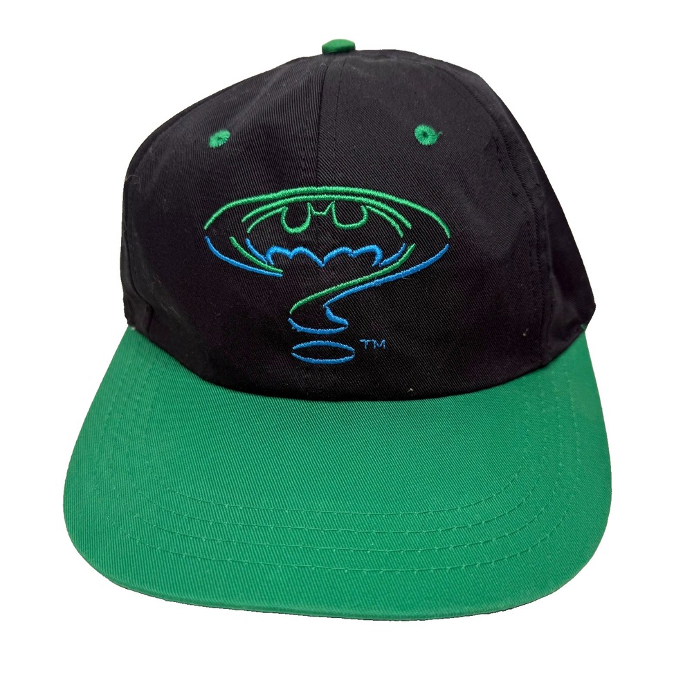 Vintage 1994 Batman Forever‎ Movie Promo Snapback Hat Riddler GREEN BILL
